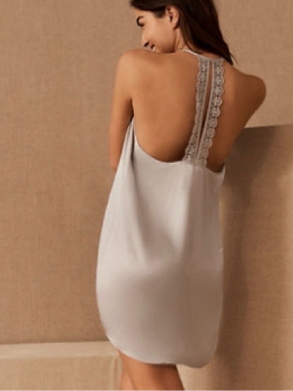 BHLDN Annet Chemise Blue Silver